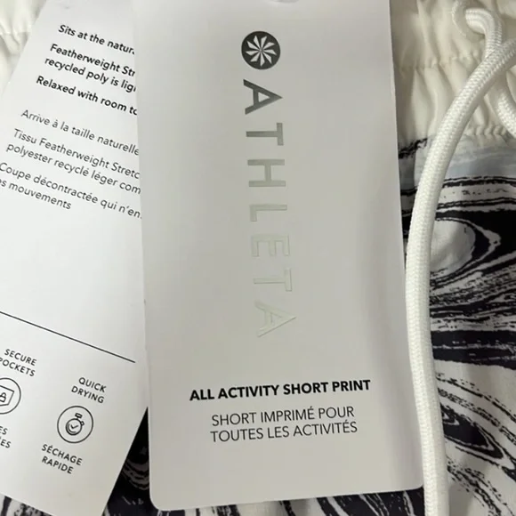 Athleta Crossroads Short Sumi Marble Light Blue S NWT - Picture 8 of 10